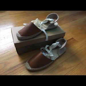 Soludos Tan Leather Espadrilles