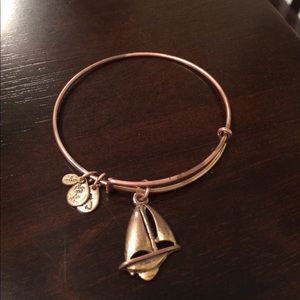 Gold sailboat Alex & Ani bracelet
