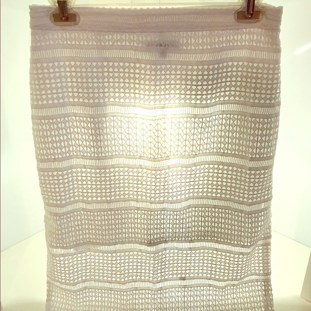 White knit midi skirt from Abercrombie & Fitch
