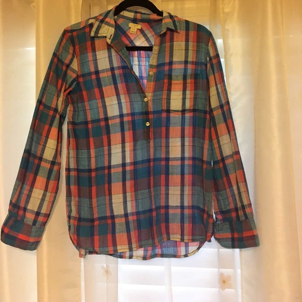 J Crew Plaid Tunic szXS