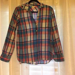 J Crew Plaid Tunic szXS