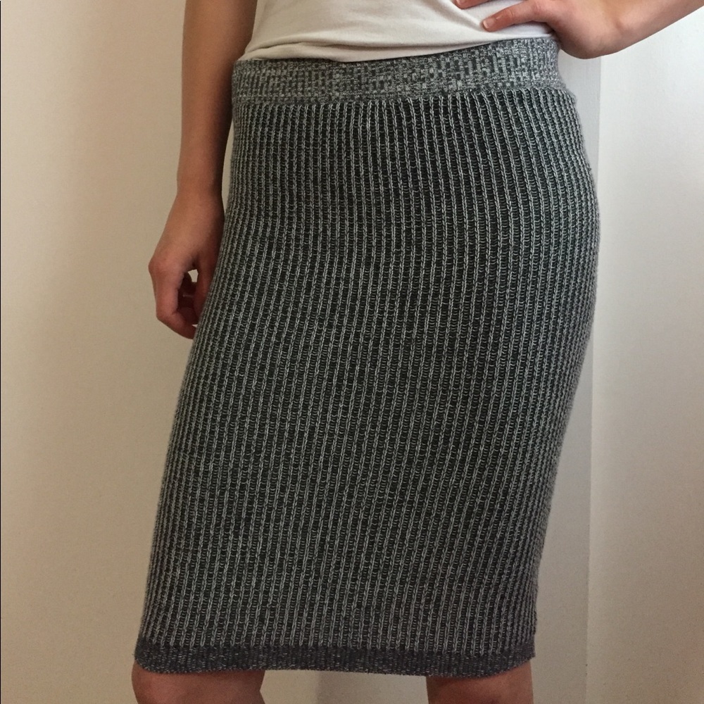 Grey Pencil Skirt