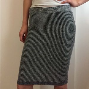 Grey Pencil Skirt