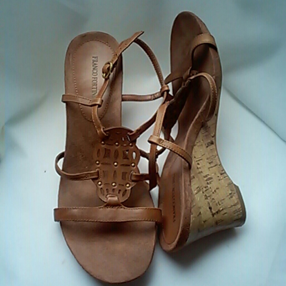 Franco Fortini Leather Wedges