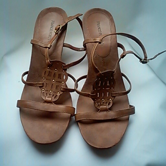 Franco Fortini Leather Wedges - Picture 2 of 4