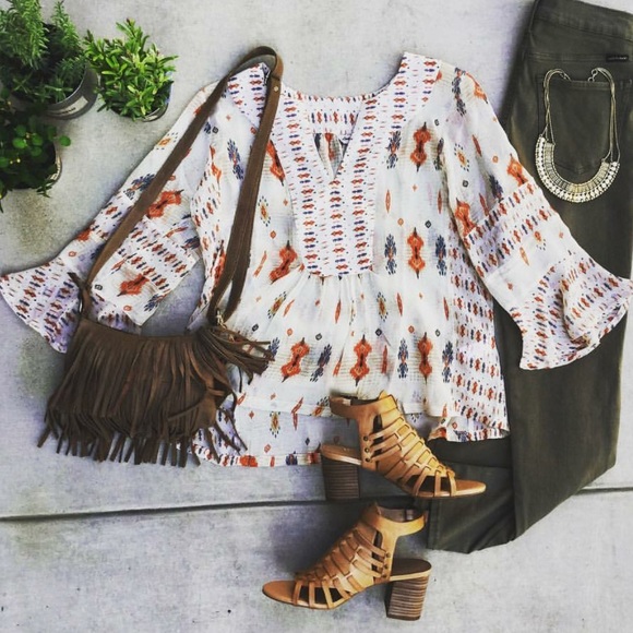 Cognac 100% Leather Block Heel Sandals - Picture 7 of 7