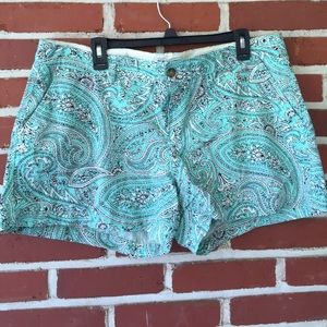 Teal Paisley Old Navy Women's Size 14 Shorts