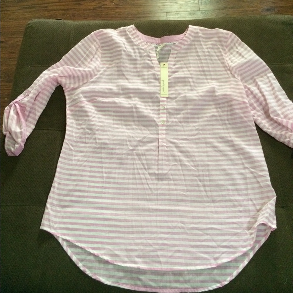 New pink and white tunic