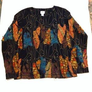 Chico's ethnic embellished tee