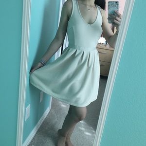 AEO Cream Cutout Holiday Dress