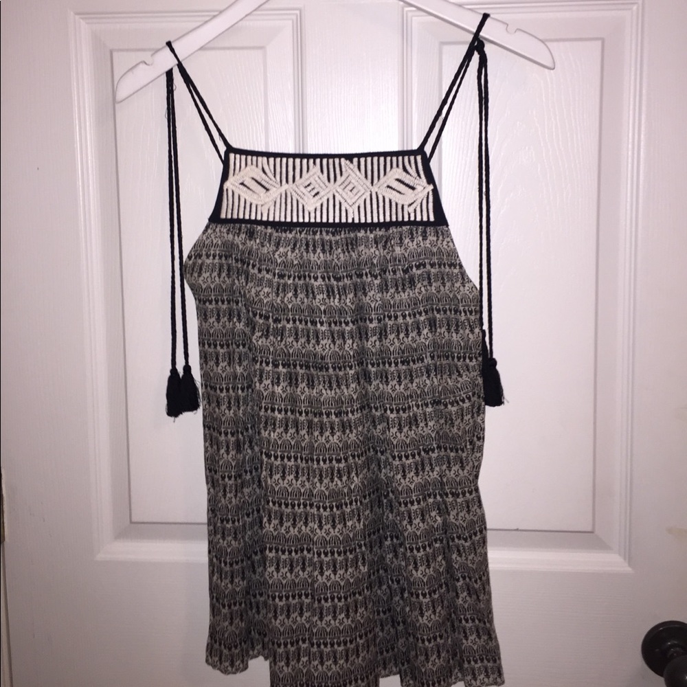 French Connection Tassel Tie Top