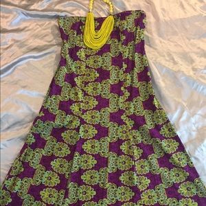 Strapless dress, African material