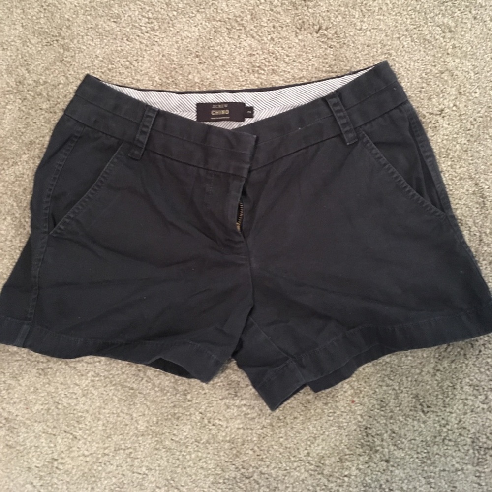 J crew navy chino shorts