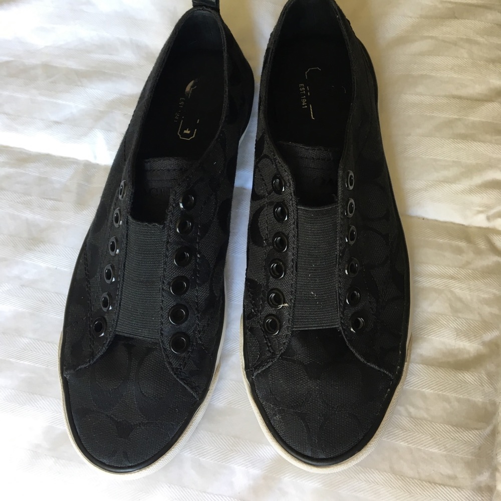 Black Coach low top shoes