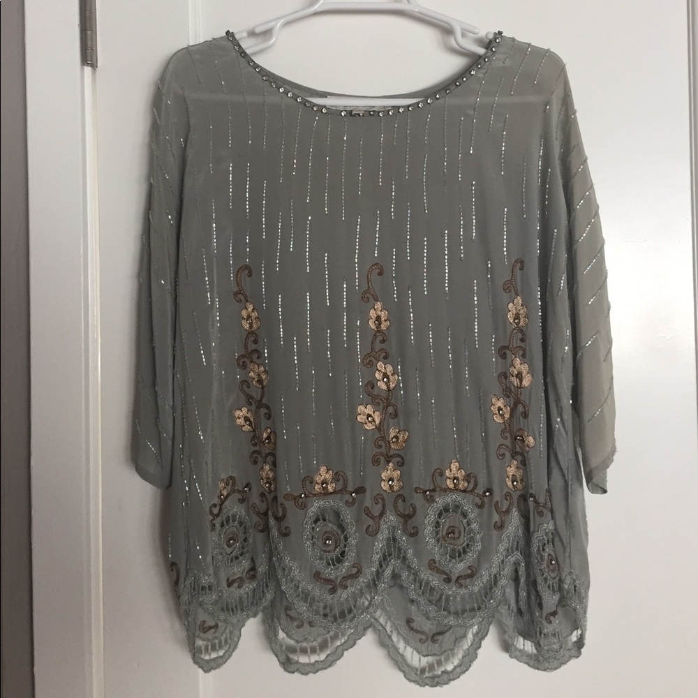 Beyond Vintage beaded top