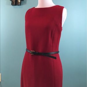 Red Sleeveless Talbots Dress