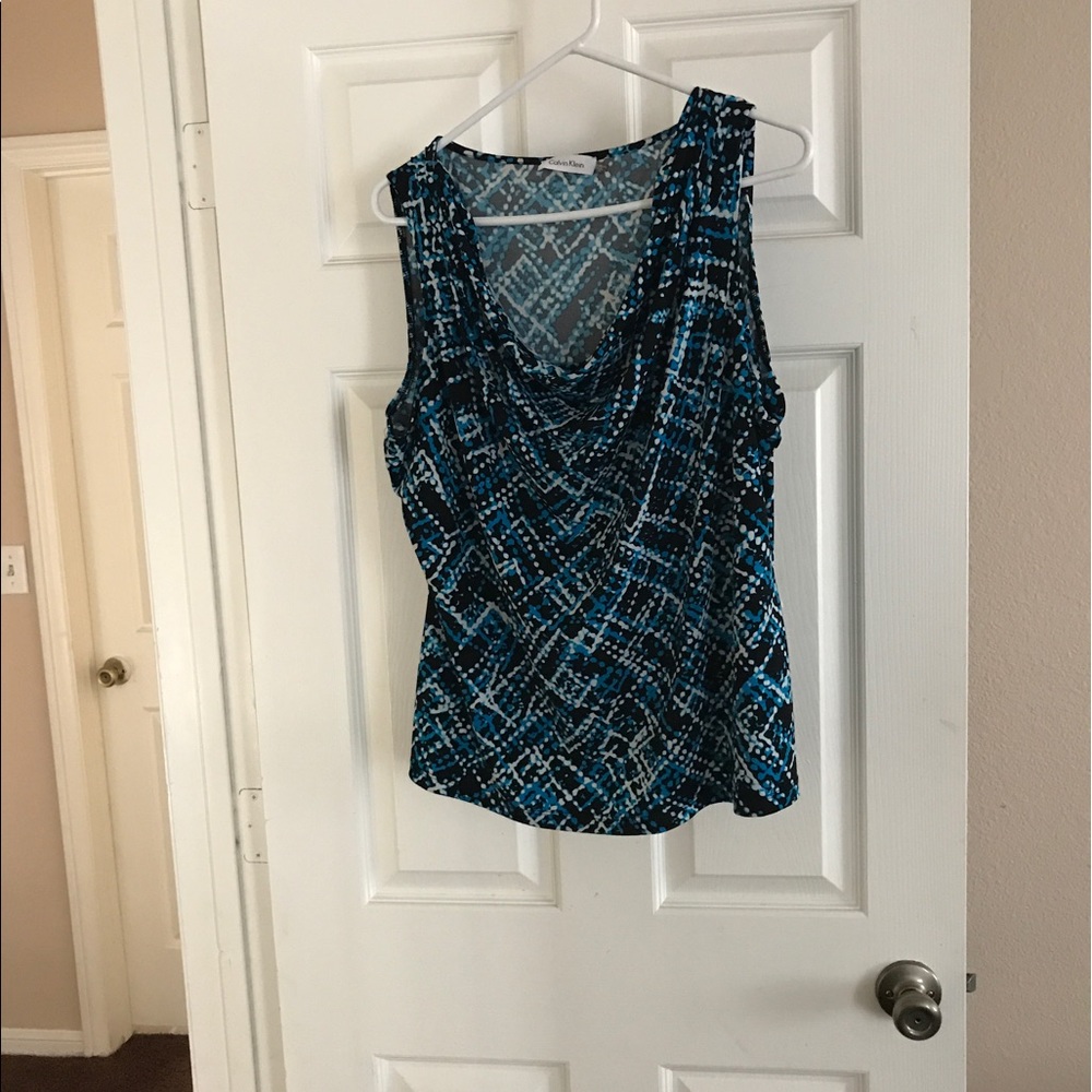 Calvin Klein sleeveless cowl neck top 1X