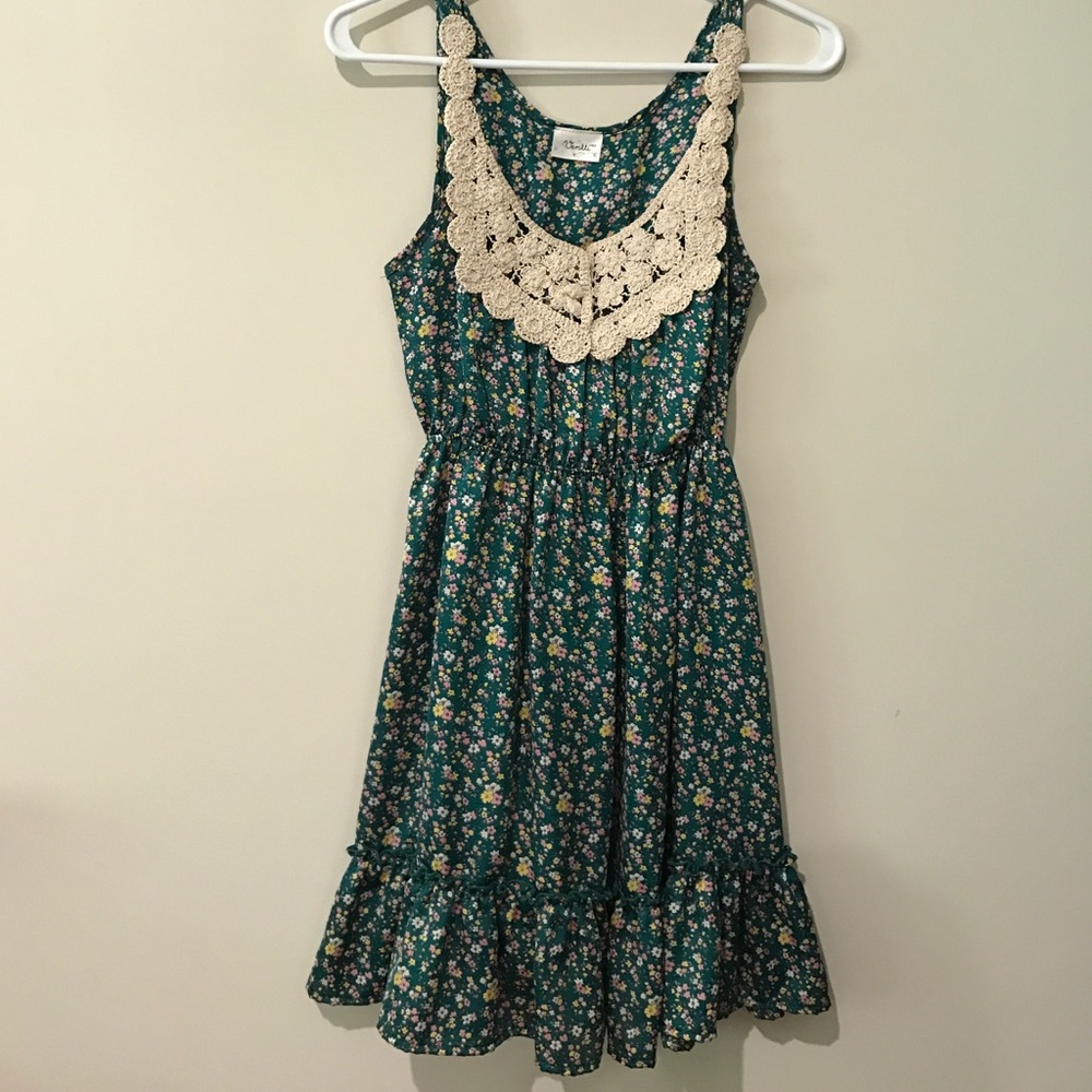 Floral Crochet Top Dress