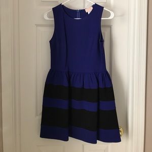 Royal blue stripped dress.