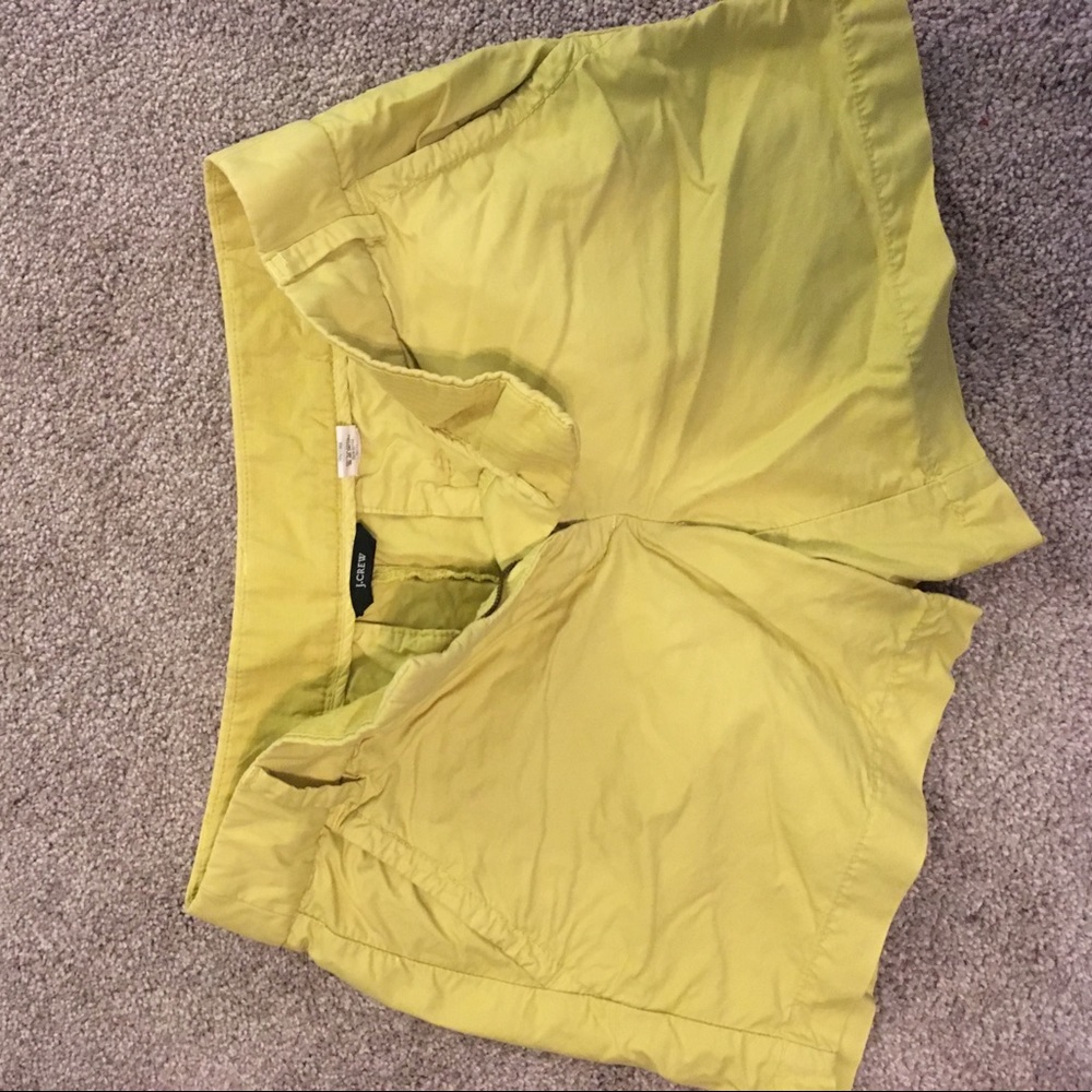 Lime green/yellow shorts from j crew