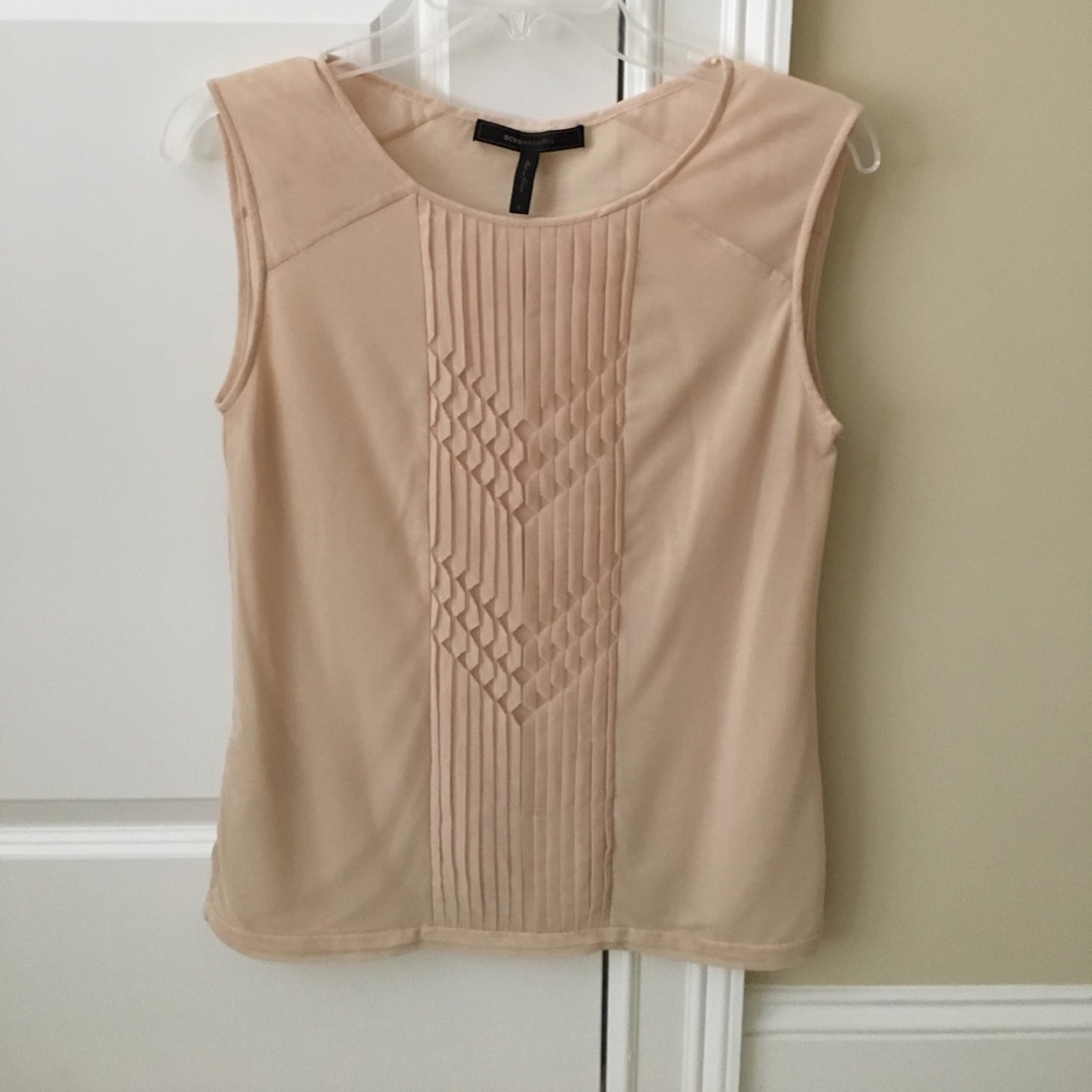 BCBGMaxazria Tan Knit Shell