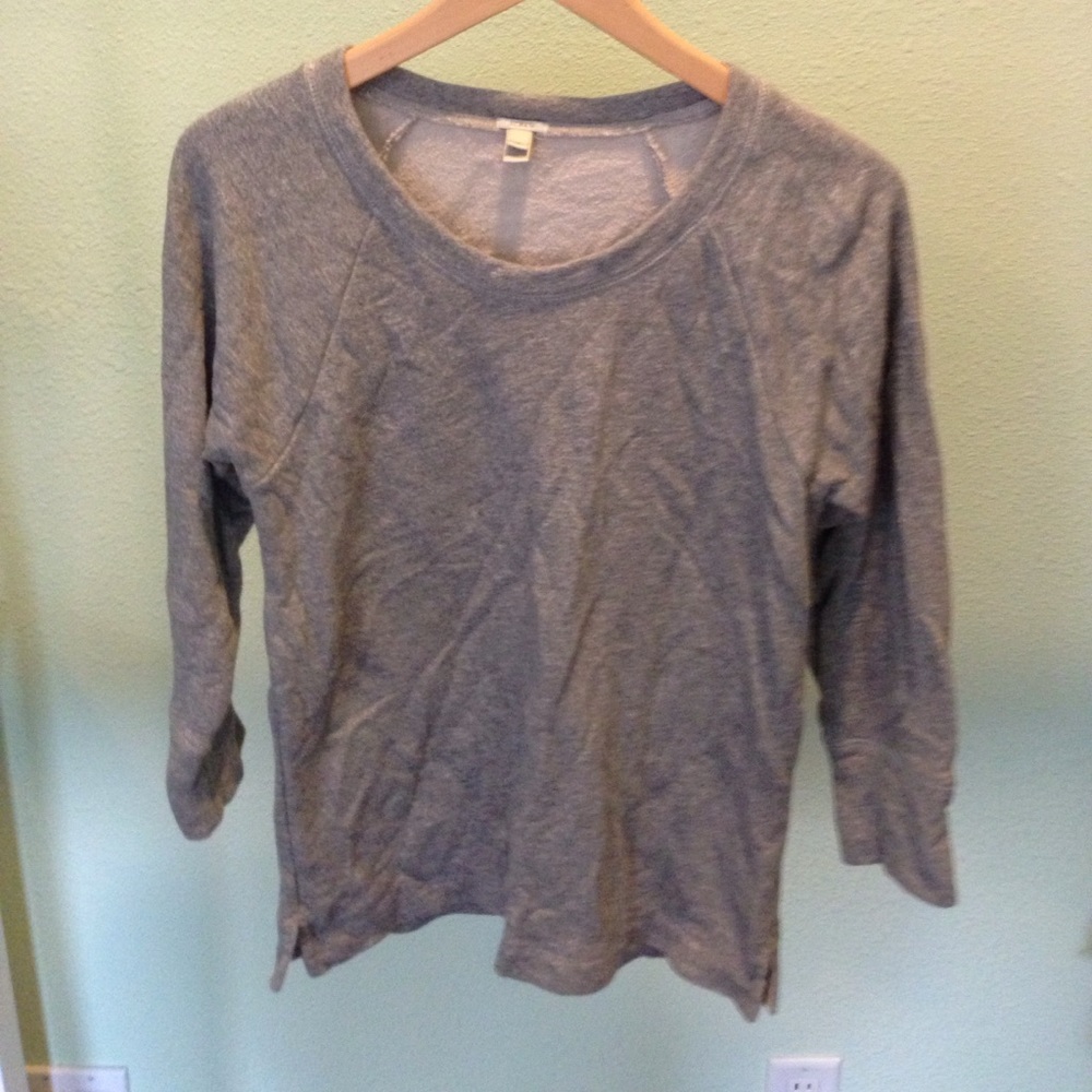 J Crew 3/4 length scoop neck sweater
