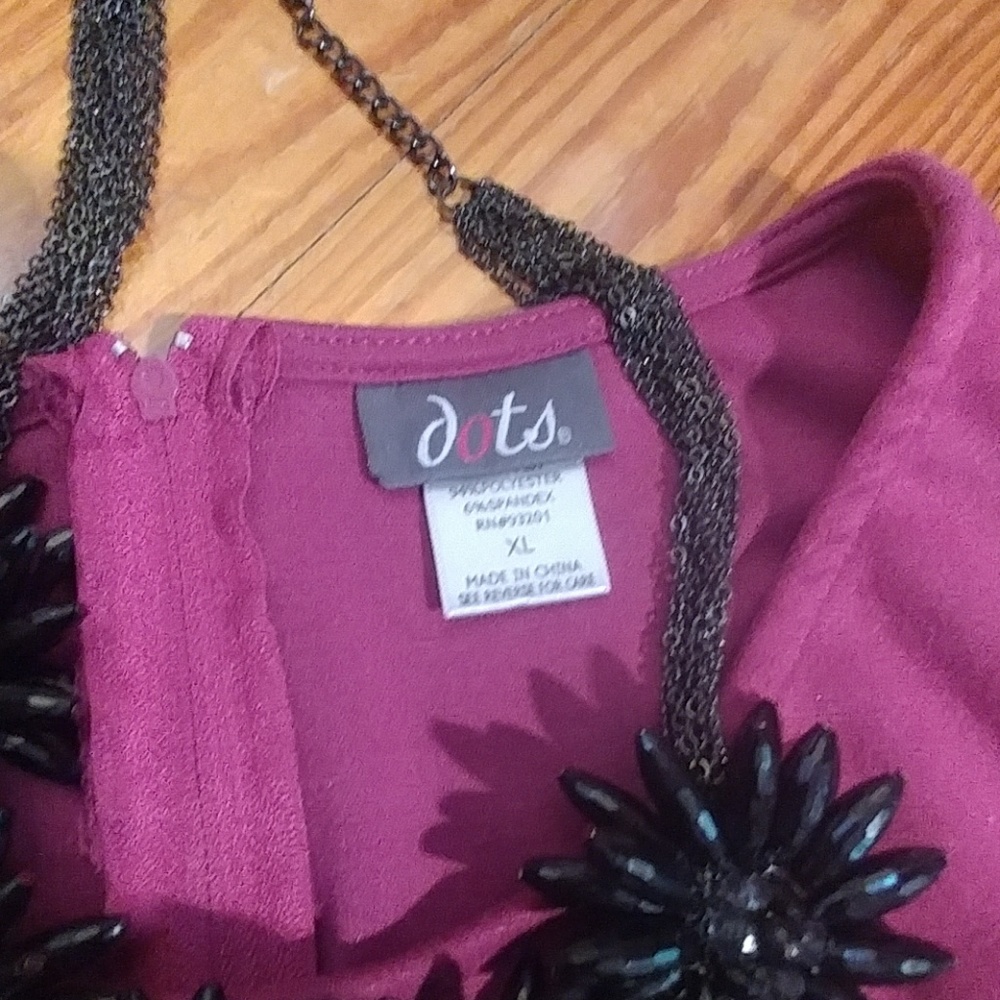 Plus Size Dots Color Block Dress - image 3