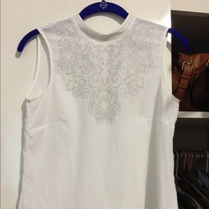 Sparkly white top
