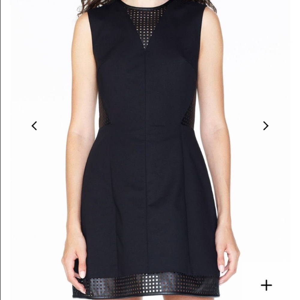 Armani Exchange Fit -Flare Silhouette Black Dress