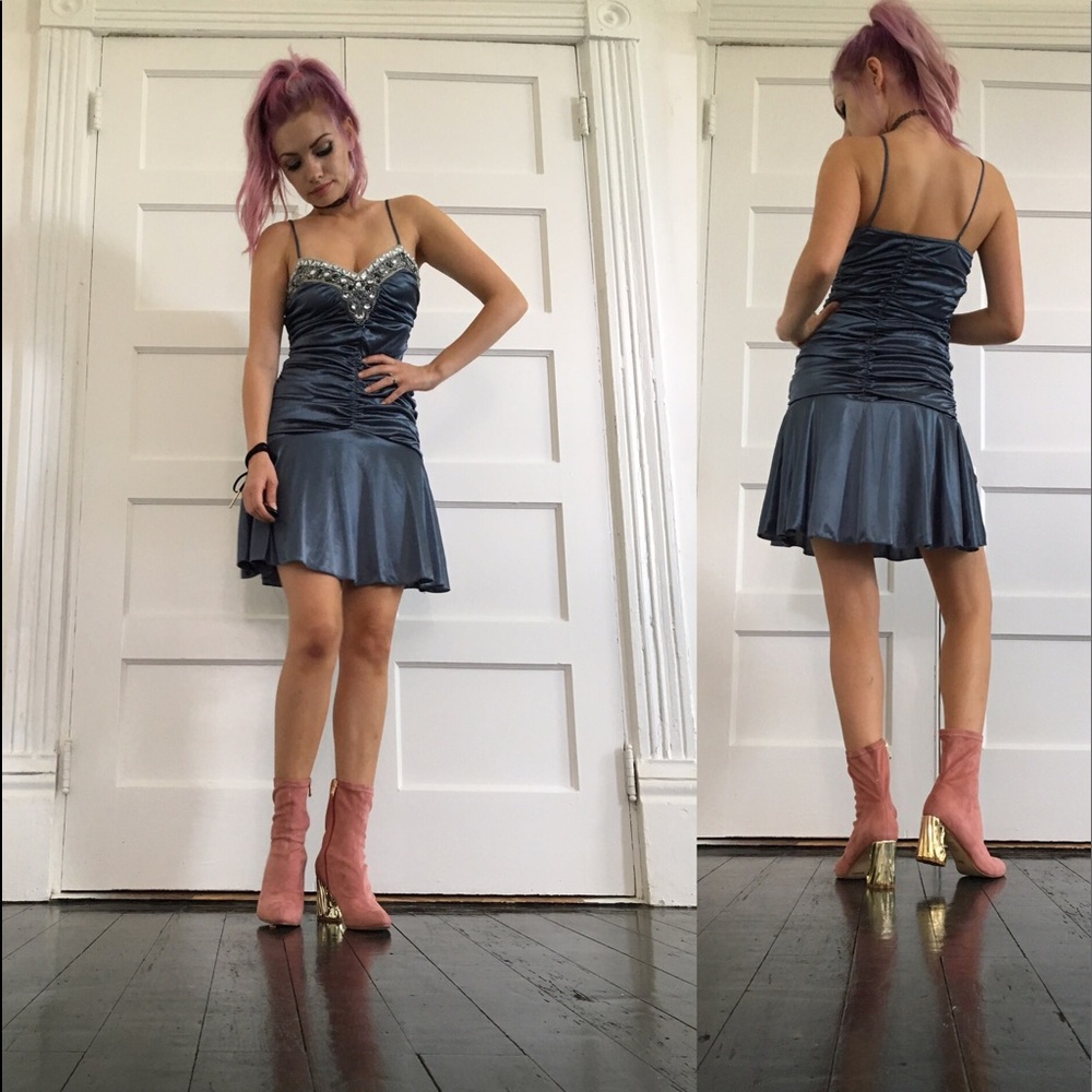 Beaded Velvet Dress