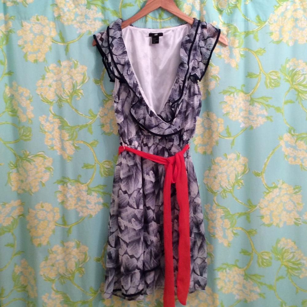 H&M dress with orange belt