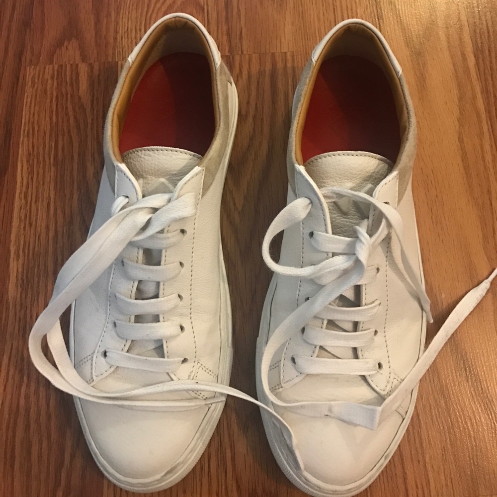 Koio Collective white leather sneakers. Worn twice