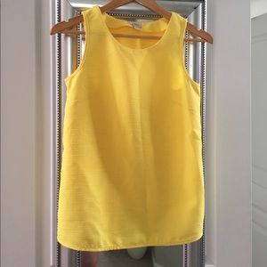 J Crew yellow petal back top