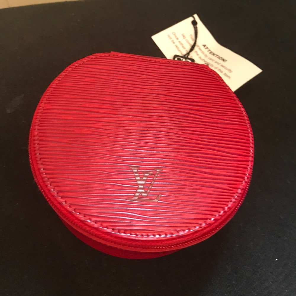 Louis Vuitton Red Epi Ecrin Bijoux Jewelry Case