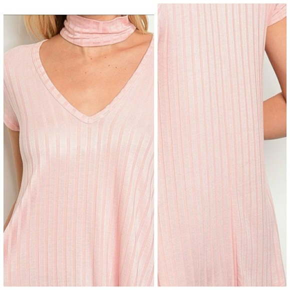 BUY 1, GET 1 FREE! Light v-neck choker top - Picture 2 of 2