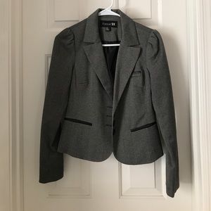 Charcoal blazer.
