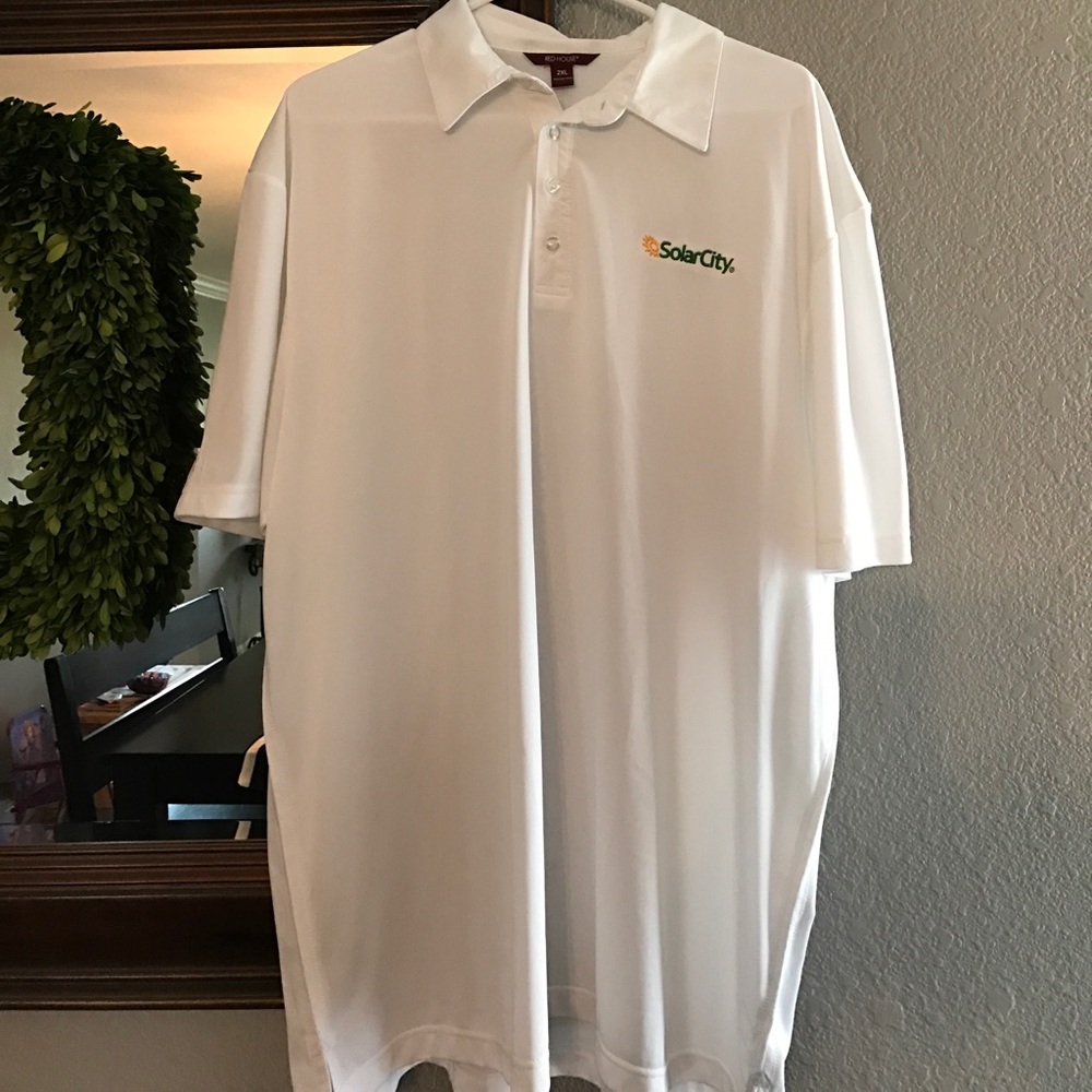 White Polo.... branded Solar City