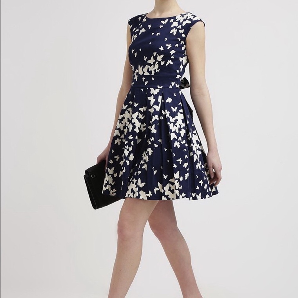 Modcloth A-Line Dress in Butterfly Silhouettes