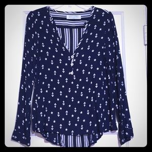 Lucy Love Navy Blouse ‼️WORN ONLY ONCE‼️