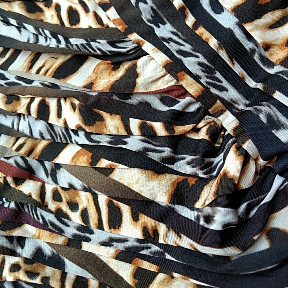 Leopard Ruched Dress - Picture 2 of 3