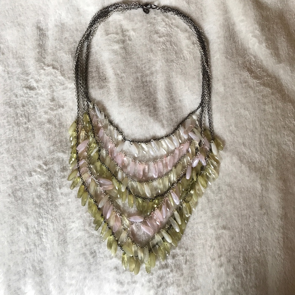 Anthropologie bead bib necklace