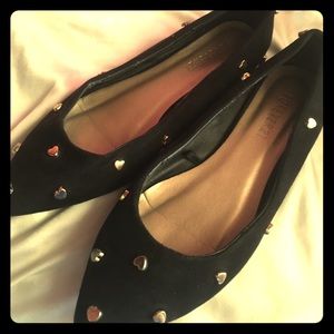 Forever21 studded heart flats.