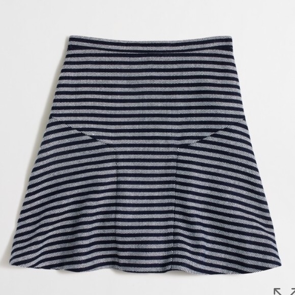 J. Crew Striped Tweed Flounce Skirt - Picture 3 of 5