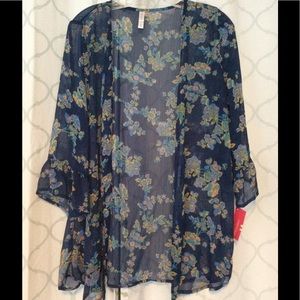Blue flower kimono