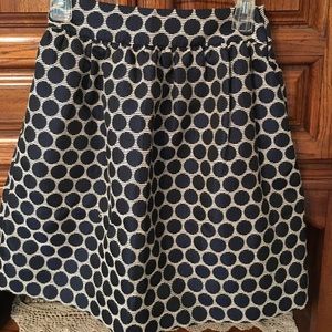 BNWT Kate Spade Skirt navy/cream SIZE 0