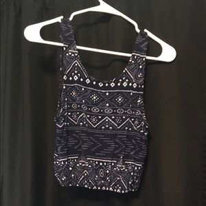 Forever 21 blue crop top