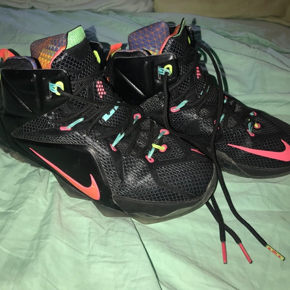 Nike Other - Nike Lebron 12 black,turquoise,orange(used once)
