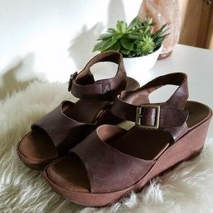 Size 6 Korks leather sandals - giving away NEXT WE