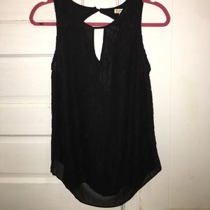 Lacy, black tank top