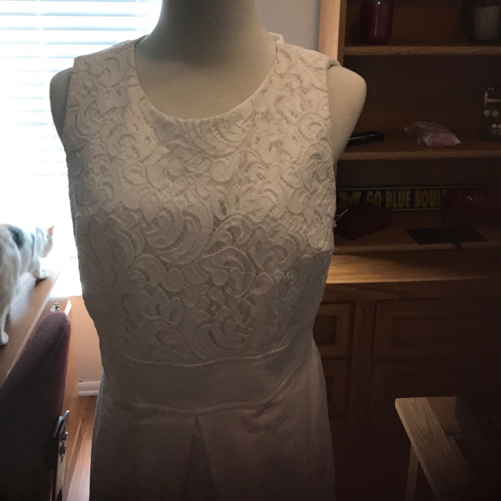 Fancy White Dress up or down by Liz